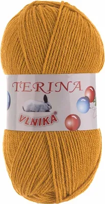 100g Terina Strickgarn Häkelgarn Wolle Acrylwolle pflegeleicht senfbraun