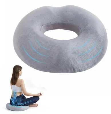 Produktbild von Gel-Sitzkissen bei Hämorrhoiden, ergonomisches Kissen für Bürostühle und den Heimgebrauch, orthopädisch, entlastet den Druck bei längerem Sitzen