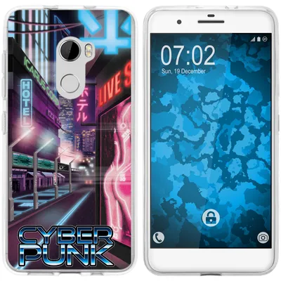 Produktbild von PhoneNatic Case kompatibel mit HTC One X10 Silikon-Hülle Retro Wave Cyberpunk.01 M4