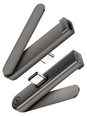 Produktbild von INF Lightning auf Type C Klappständer Adapter 2er Aluminium PVC 60W Reise