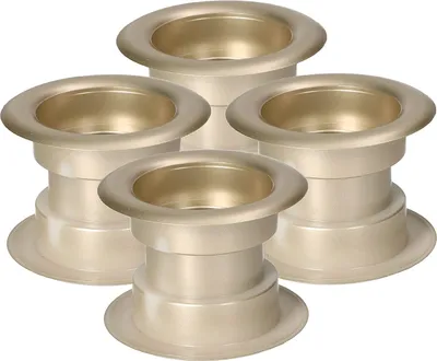 Obrázok produktu pre KOTARBAU® Sada 4 vzduchových mriežok Okrúhly plast Nicelsatin pre dvere do kúpeľne