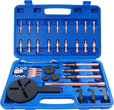 Produktbild von Lagerabzieher - 3-armiger Innenabzieher Set - Verstellbar - Für Innenlager und Zahnräder - Hochkohlenstoffstahl - Mit Separator - Schwarz