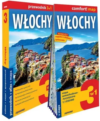 Zdjęcie produktu dla Przewodnik turystyczny Włochy 3w1 z atlasem i mapą