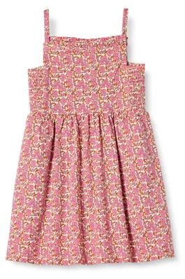 Produktbild von A. Essentials Mädchen Träger-Midikleid aus Baumwolle, Beige Intensive Rosa Posey