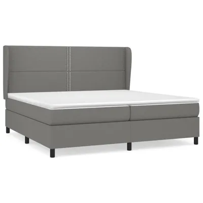 Produktbild von vidaXL Boxspringbett mit Matratze Dunkelgrau 200x200 cm Stoff