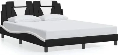 Obrázek produktu pro vidaXL "Viana" rám postele bez matrace černobílý 160x200 cm umělá kůže