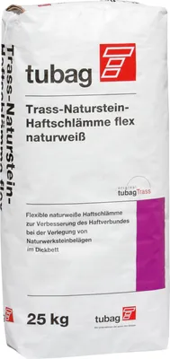 Immagine prodotto di tubag TNH-flex Trass-Natursteinhaftschlämme naturweiß 25kg