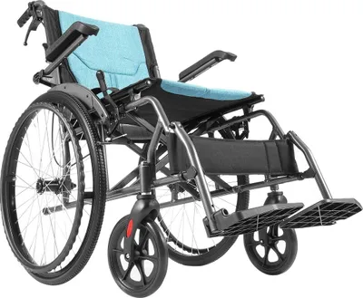 Obrázok produktu pre Invalidný vozík z hliníkovej zliatiny, ultralahký, sedadlo široké 18 palcov, nosnosť 250 libier
