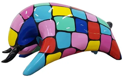 Image de Décoration moderne Maison Jardin Décoration Figure Statue Sculpture Abstraite 50 cm Taureau