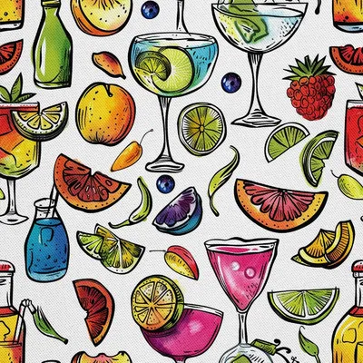 Image de OUTDOOR DECOSTOFFE OXFORD - Motif de cocktail | DX8593