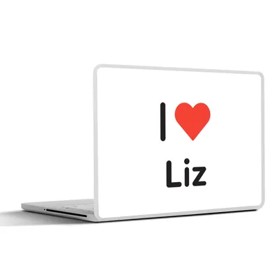 Produktbild von MuchoWow® Laptop Aufkleber Sticker Cover Ich liebe - Liz - Mädchen 36.5x27.5 cm - Laptop-Sticker