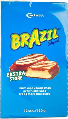Produktbild von Carletti Brazil Marshmallow-Schokolade 12 Stk. 420g
