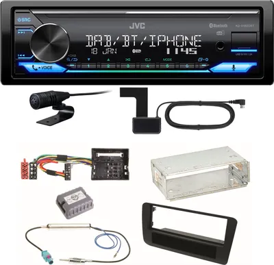 Produktbild von JVC KD-X482DBT Bluetooth Digitalradio USB Einbauset für Audi A1 8X