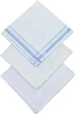 Produktbild von D&L Damen Taschentücher Set - Gestreift, 100% Satin Baumwolle, 29 x 29 cm, 12er Pack