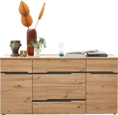Produktbild von Sideboard in Artisan Eiche Nb. mit Graphit MANRESA-36, B/H/T: ca. 165/82/44 cm