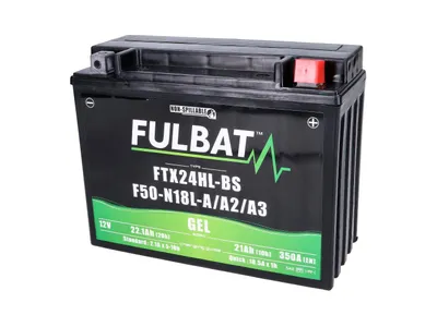 Produktbild von Batterie Fulbat FTX24HL-BS F50N-18L-A/A2/A3 GEL für Motorrad, Rasentraktor, Aufsitzmäher, Rasenmäher, Gartengerät, SSV, UTV