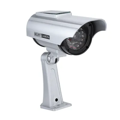 Obrázek produktu pro Falešná kamera, Atrapa falešné kamery, Falešná bezpečnostní kamera, Falešná kamera CCTV, Atrapa bezpečnostní kamery, Falešná kamera se solárním napájením, Atrapa bezpečnostní kamery