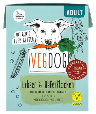 Produktbild von VEGDOG 370914, Adult, Brokkoli, Kartoffel, 390 g