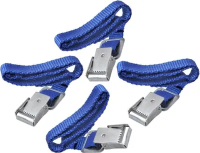 Image de Sangles d'arrimage avec mousqueton métallique pour porte-vélo 4 pièces