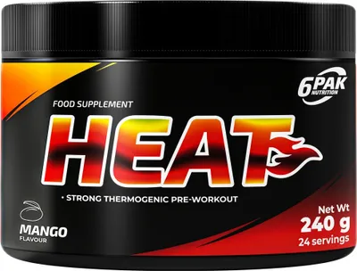 Immagine prodotto di 6PAK Nutrition | Heat | Pre-allenamento e bruciagrassi Mela con pesca