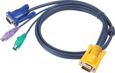 Zdjęcie produktu dla ATEN 2L5203P, 3 m, PS/2, PS/2, VGA, Czarny, HDB-15 + 2 x PS/2