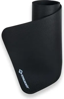 Immagine prodotto di Tappetino fitness, 183 x 61 cm, spessore 15 mm, antiscivolo, nero, ginnastica e aerobica