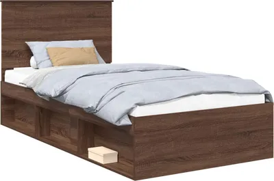 Immagine prodotto di Struttura del letto Rovere Marrone 100 x 200 cm Pino massello