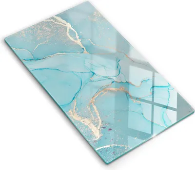 Produktbild von Glasschneideplatte - Herdabdeckplatte - 30x52 cm - Schneidebrett - Spritzschutz - Abstraktionsstein