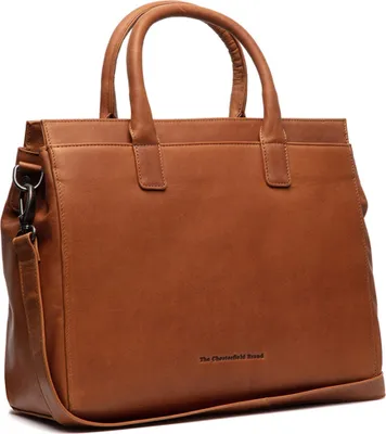 Zdjęcie produktu dla Skórzana torba na ramię marki Chesterfield z przegrodą na laptopa Rivera Shoulderbag Cognac jasnobrązowa