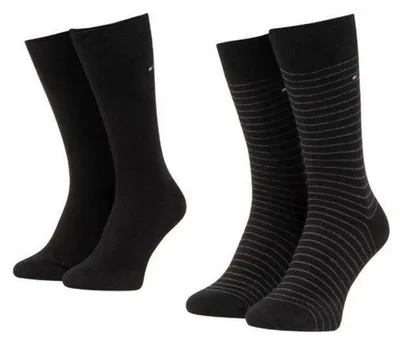 Produktbild von Tommy Hilfiger - Socken für Herren, Stripes (2er-Pack) NA974 (48 EU - 50 EU) (Schwarz)