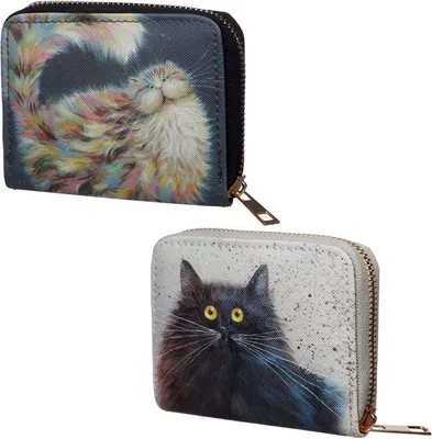 Produktbild von 1 Geldbörse Katze, Geldbeutel Kim Haskins Katzen Kätzchen Portemonnaie Tiere Tier