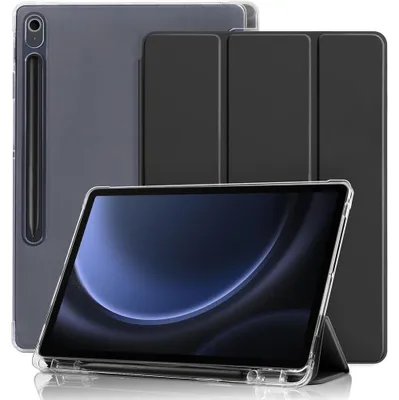 Image de Coque pour Samsung Galaxy Tab S10 FE / S9 FE /S10 Lite, Protection Antichoc Renforcé avec Porte-Stylet - Noir