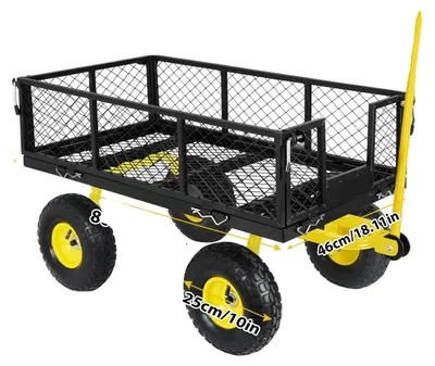 Obrázok produktu pre Záhradný vozík, nosnosť 400 kg, dizajn umožňujúci prestavbu na dvojúčelový vozík, užitkový záhradný vozík