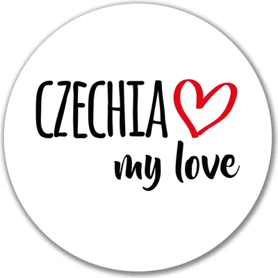 Produktbild von Huuraa Aufkleber Czechia my love 10cm rund Sticker Geschenkidee