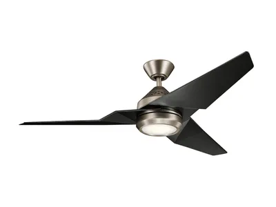 Obrázok produktu pre Stropný ventilátor 152 cm s LED svetlom 18 W na diaľkové ovládanie antický cín / saténová čierna Jade Kichler