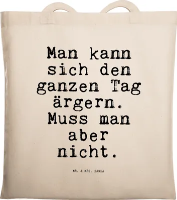 Produktbild von Mr. & Mrs. Panda stofftasche baumwolle Man kann sich den... - Transparent - Geschenk, Sprüche, Shopping Tasche, Laptoptasche, Stoffbeutel, Mutter, Schultasche, Partner