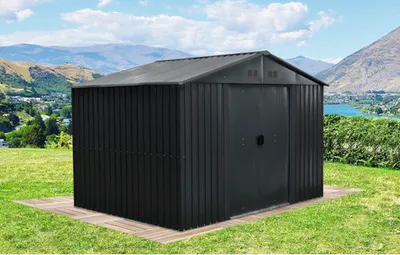 Produktbild von Gartenhaus mit Satteldach III 301 x 303 cm anthrazit
