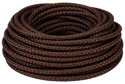 Immagine prodotto di Cavo Elettrico Intrecciato Rivestito in Tessuto Marrone - Lunghezza Metri 25, Sezione Conduttore 3x2, 5mmq