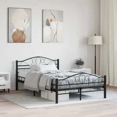 Obrázek produktu pro Maison Exclusive – postel z černé oceli, 120 × 200 cm