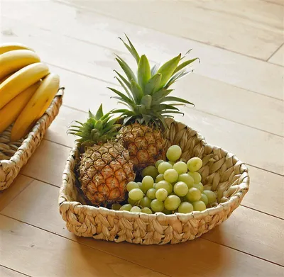 Image de Coupe "cœur" en jacinthe d'eau, coupe décorative, coupe à fruits