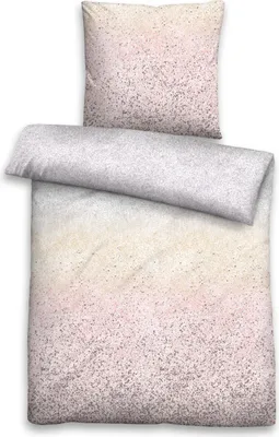 Produktbild von Biberna Mako-Satin Bettwäsche Sprenkel Größe 155x220/80x80 cm bunt