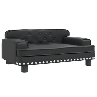 Zdjęcie produktu dla vidaXL Sofa dziecięca czarna 70x45x30 cm imitacja skóry