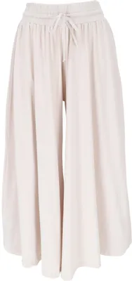 Produktbild von Weite Palazzohose aus Baumwolle, Marlenehose - Sand, Damen, Creme-weiß, Baumwolle(Bio),Elasthan, Größe: S