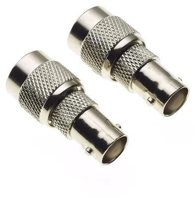 Koaxialadapter TNC-Stecker auf BNC-Buchse, 2 Stück, 50 Ohm, 2 GHz
