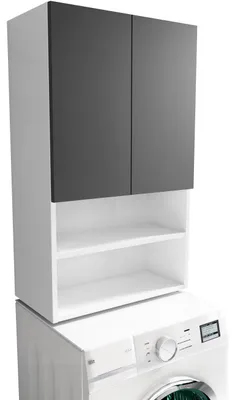 Zdjęcie produktu dla szafka łazienkowa nad pralkę 60cm szary mat wisząca