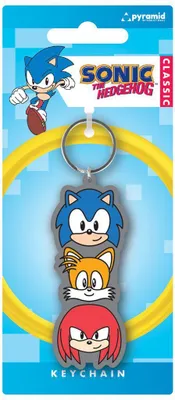 Obrázok produktu pre Sonic The Hedgehog - "Trio" PVC prívesok na kľúče PM7359 (jedna veľkosť) (modrá/oranžová/červená)