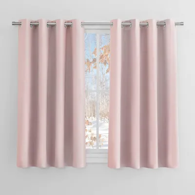 Immagine prodotto di Tende oscuranti termiche, altezza 145 cm, larghezza 140 cm, rosa chiaro, confezione da 2