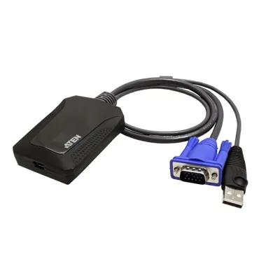 Obrázek produktu pro ATEN CV211, VGA, Černá, Modrá, USB Type A + VGA, USB Mini Type B, Samec, Samice