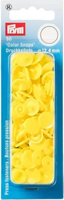 Image de Boutons-pression en plastique "Color Snaps" ronds, 12,4 mm, 30 pièces, jaune clair