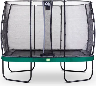 Image de EXIT Elegant Trampoline 214x366cm – avec Filet de sécurité – Rectangulaire – Vert